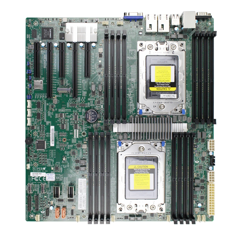 كومبو بوكس Supermic H11DSi-NT  - مراجعة Dual Socket Sp3 Epyc Motherboard وسعره
